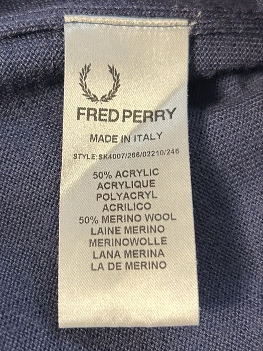 Fred Perry x Raf Simons светр з вирізом V