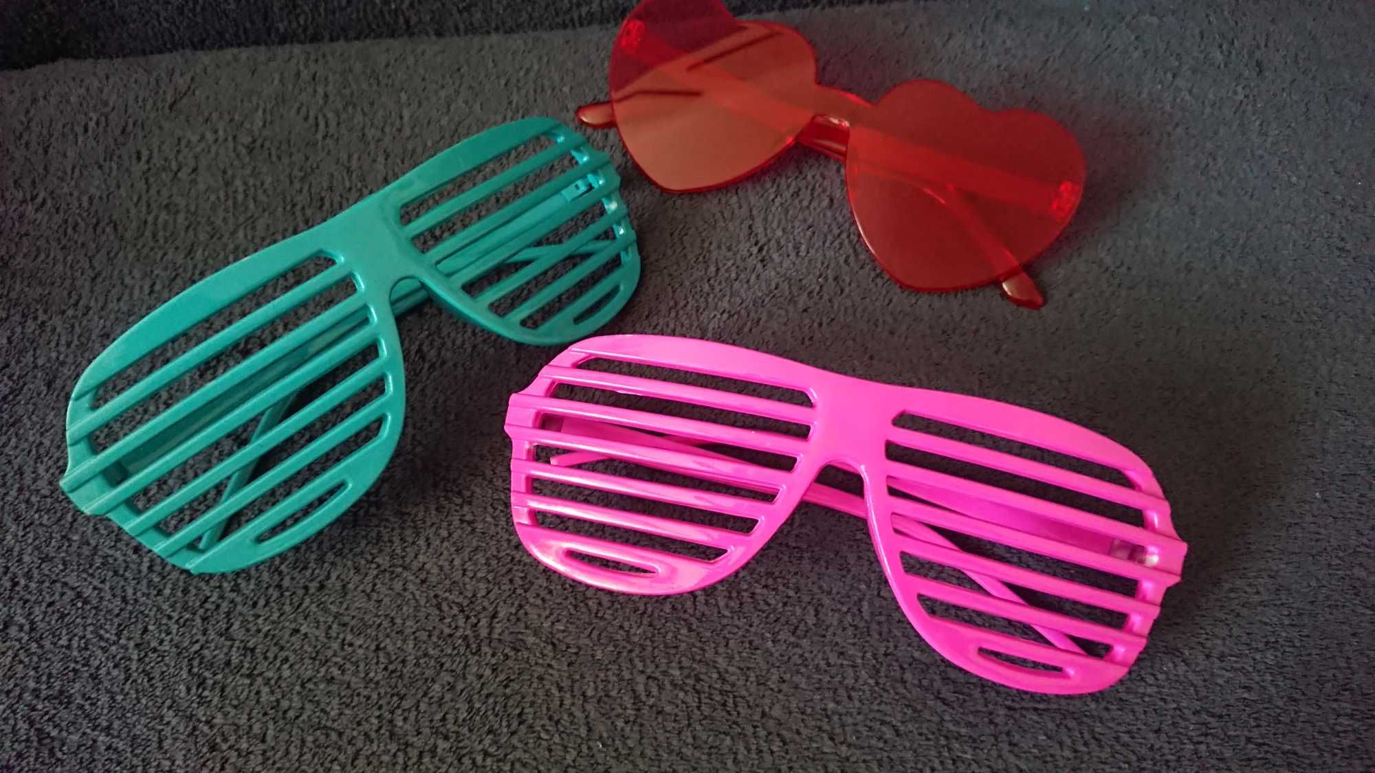 Neonowe przeciwsłoneczne okulary na imprezę + gratis