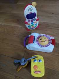 Zestaw zabawek, Fisher Price, telefon, aparat