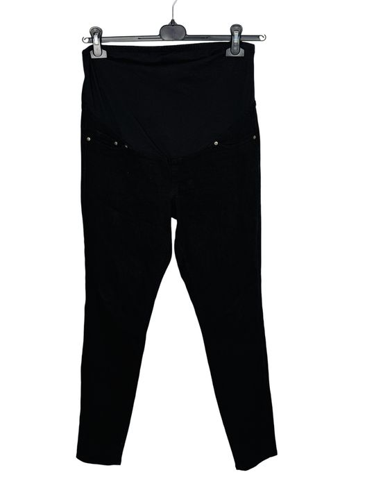 Ciążowe czarne jeansy z panelem M 38 H&M