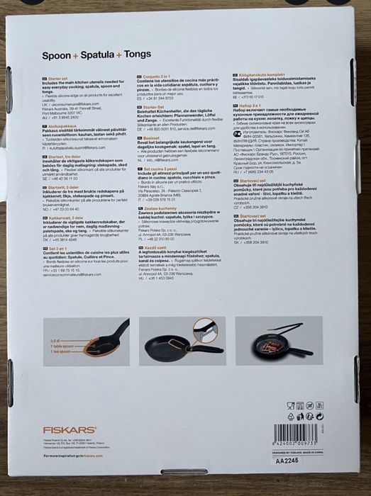 Zestaw łopatek kuchennych grill Fiskars