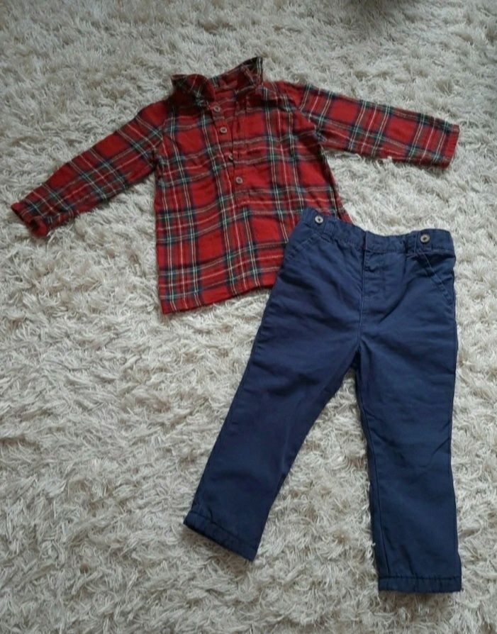 Spodnie i koszula dla chłopca, strój wyjściowy