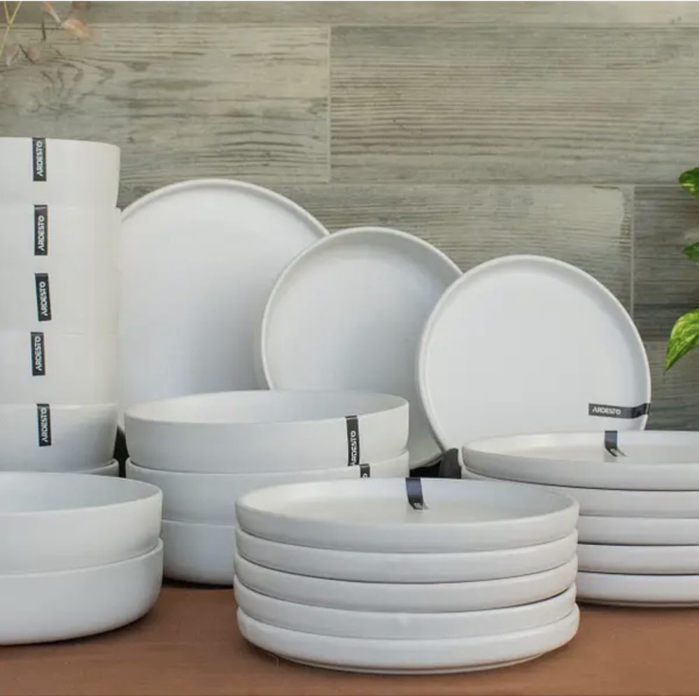 Сервиз из керамической посуды Ardesto Trento White 30 предметов