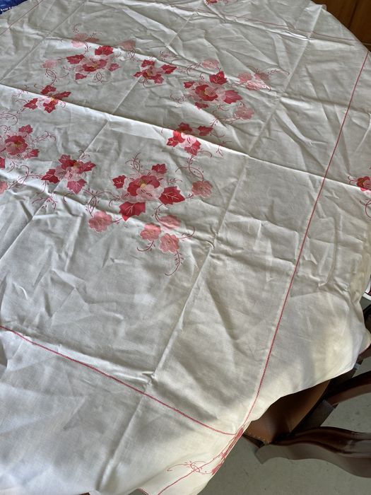 Toalha de mesa quadrada algodão