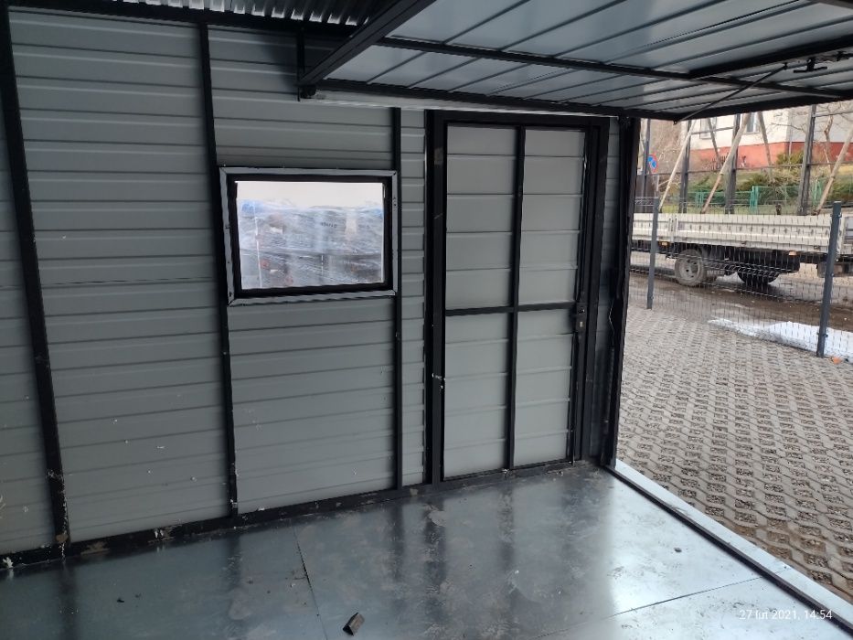 Garaż blaszany antracyt , 6x5,8 - 35m2 Blaszak, +okno, drzwi, ROZMIARY