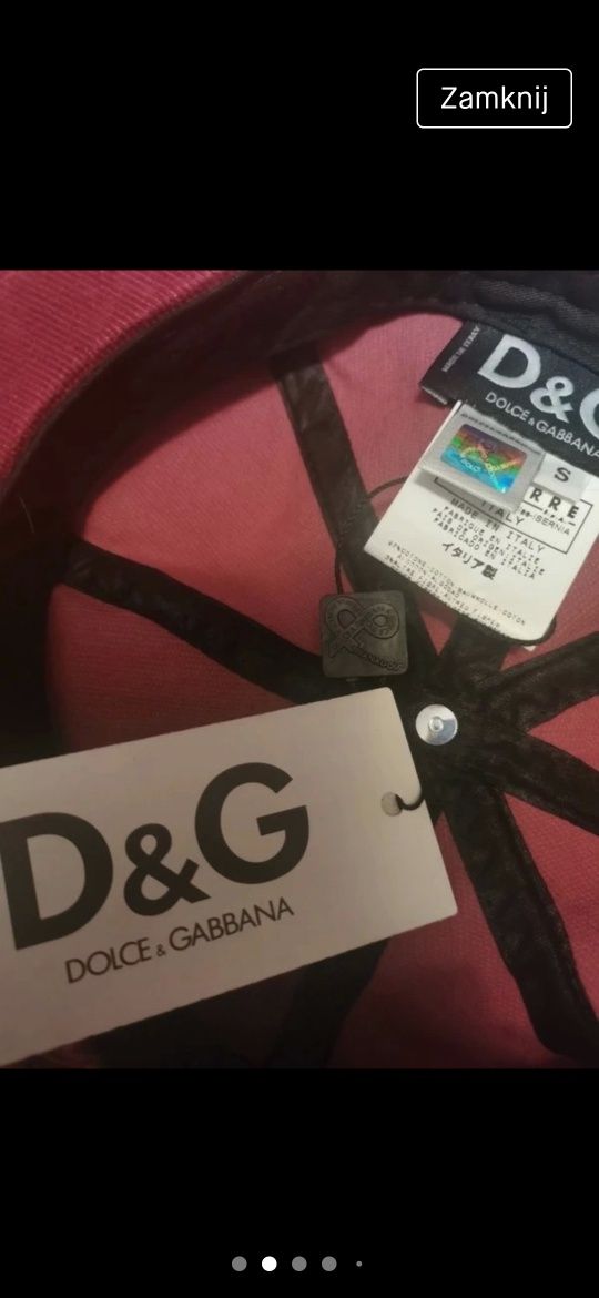 Dolce & Gabbana oryginał 1000 %kaszkiet z daszkiem. Rozm S