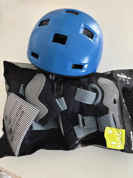 Capacete+proteções Bicicleta/Skate