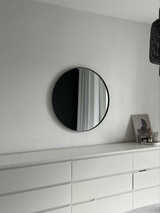 Lustro w czarnej ramie 80 cm