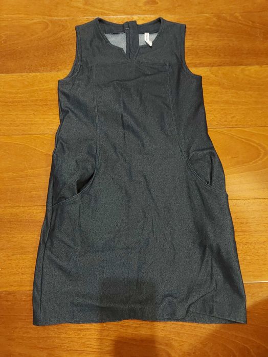 Granatowa sukienka bezrękawnik i długie spodnie Coccodrillo 128