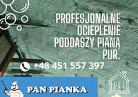 Piana PUR Ocieplanie poddaszy PanPianka Profesjonalne Izolacje