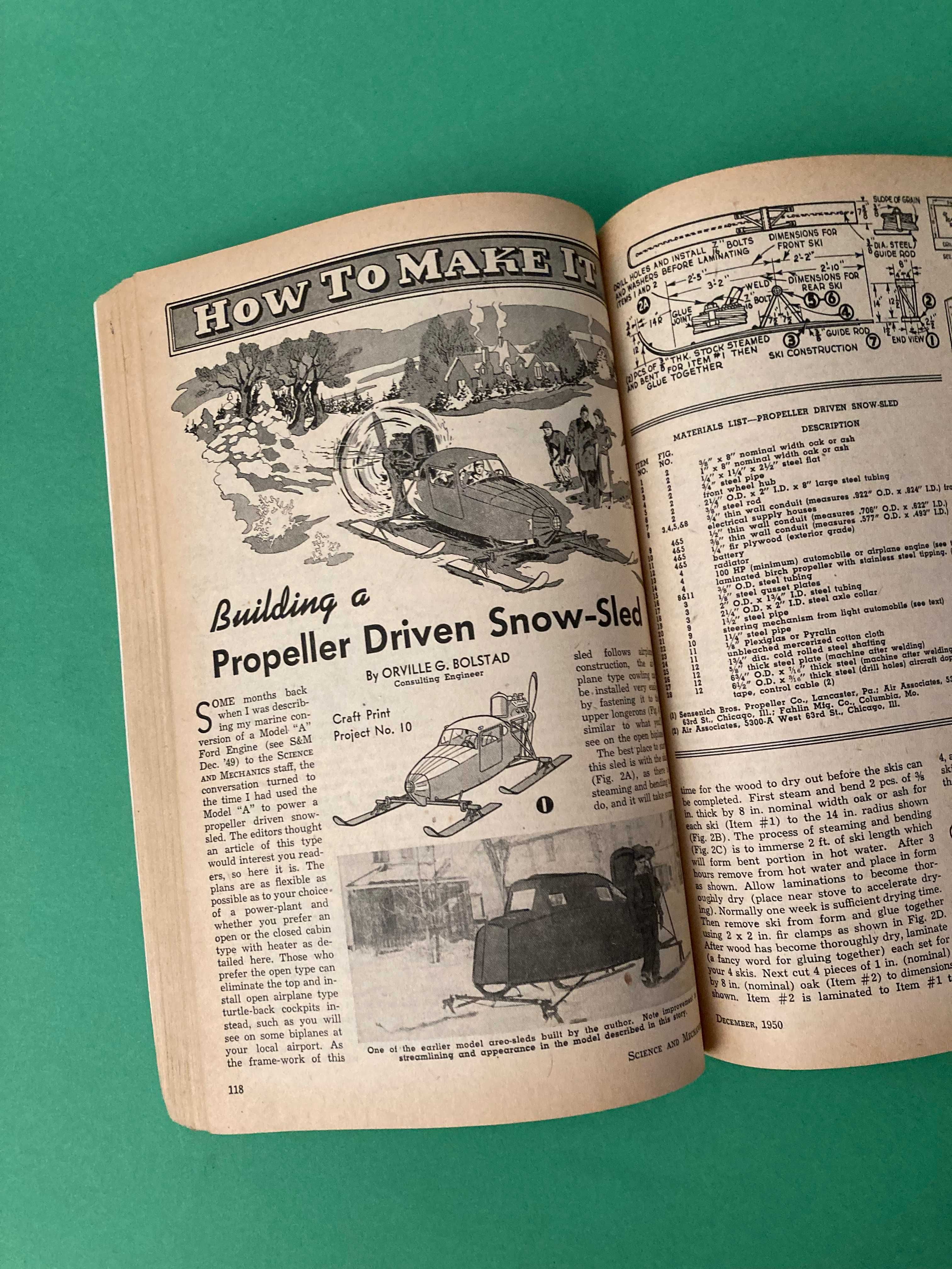 Revista Americana Science and Mechanics Dezembro 1950