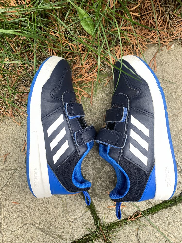 Кросівки сині білі на липучках adidas 30 розмір