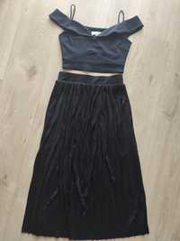Sukienka zestaw komplet spódnica MIDI plisowana top 36