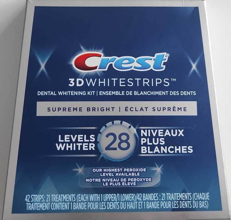 Paski Wybielające Crest Supreme Bright 42 sztuk Made in USA