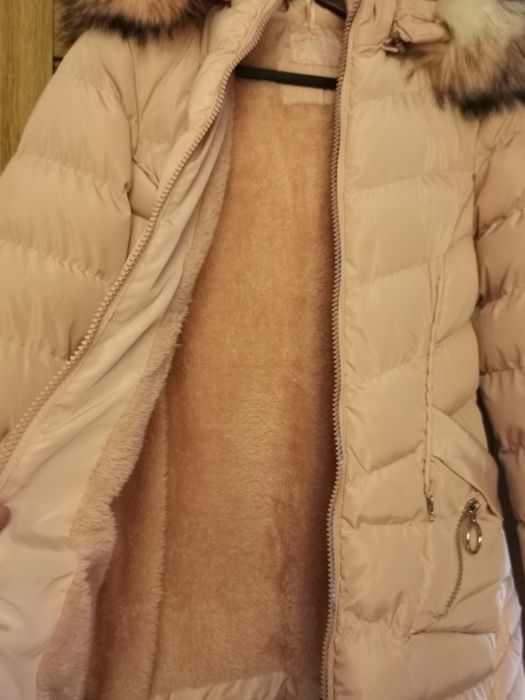 Płaszcz puchowy zimowy dla dziewczynki