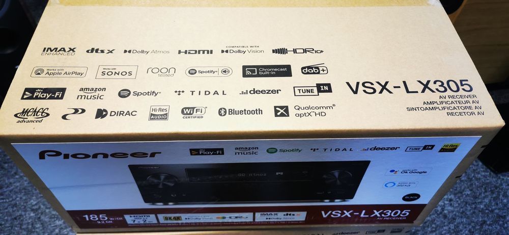 Amplituner Pioneer Vsx-Lx305 M2 Nowy 8K Tidal Spotify Wifi Okazja Nowy