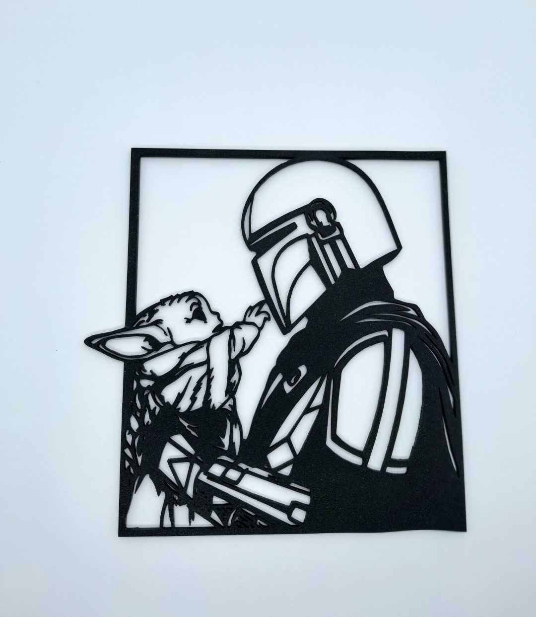 Mandalorian, Grogu, Star Wars, dekoracja na ścianę, drzwi