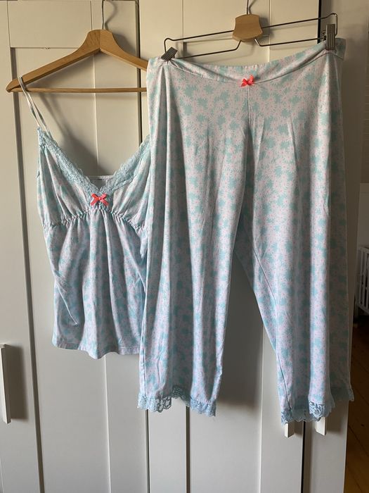 Pizama dwuczęściowa spodnie i top wygodna piżama romantyczna