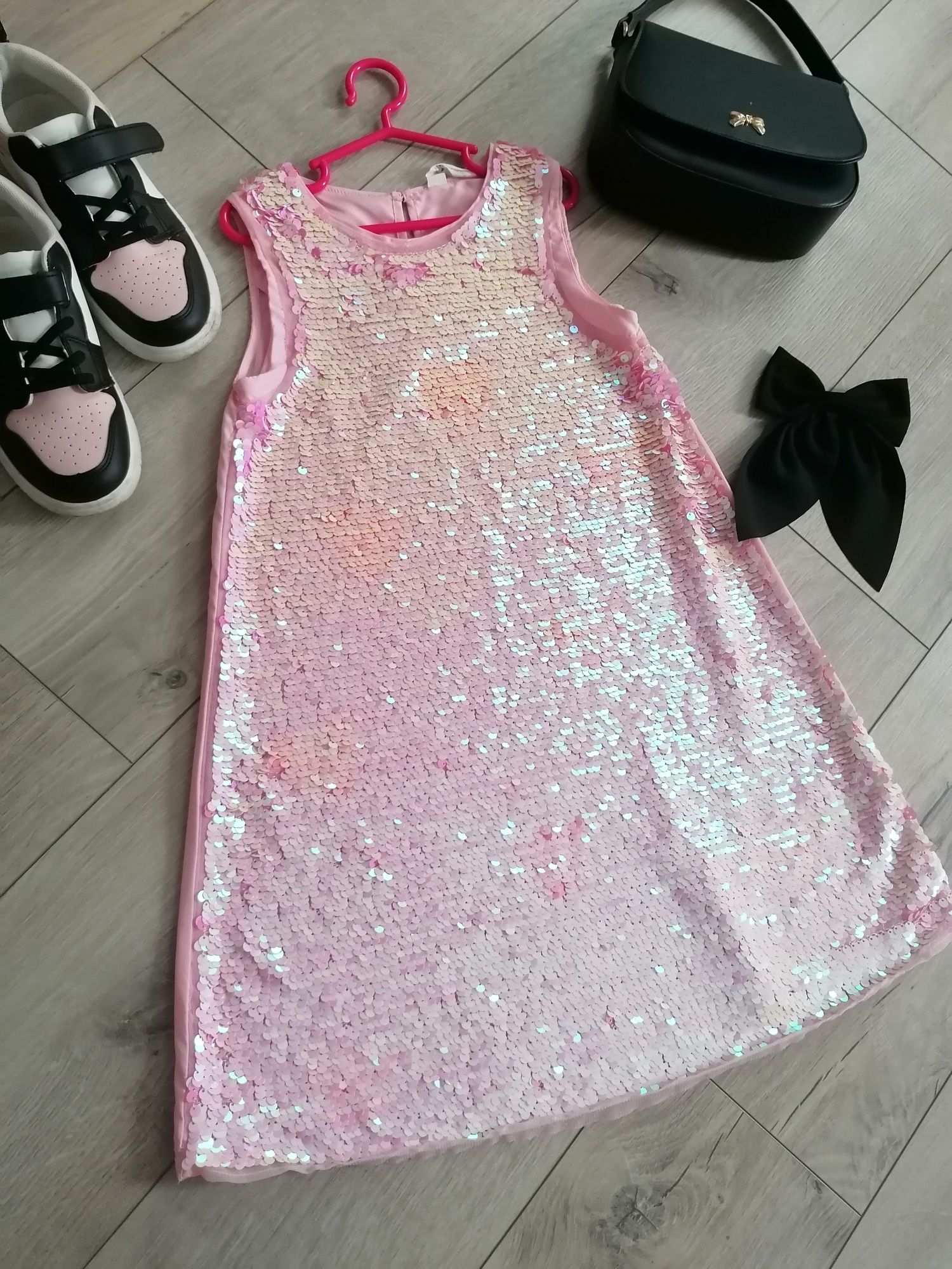 Сукня, плаття святкове в паєтки, плаття на дівчинку 8-9 років, H&M