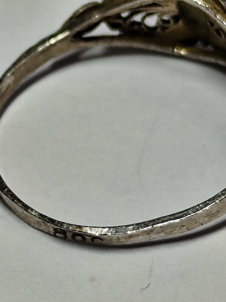 Stare srebro - pierścionek filigran - srebro 800 - vintage