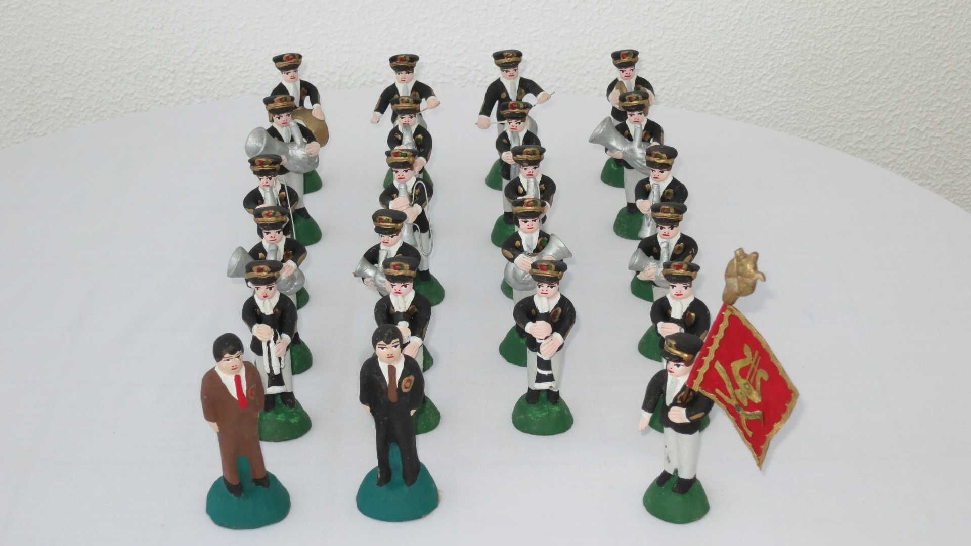 Banda de música de miniaturas em cerâmica