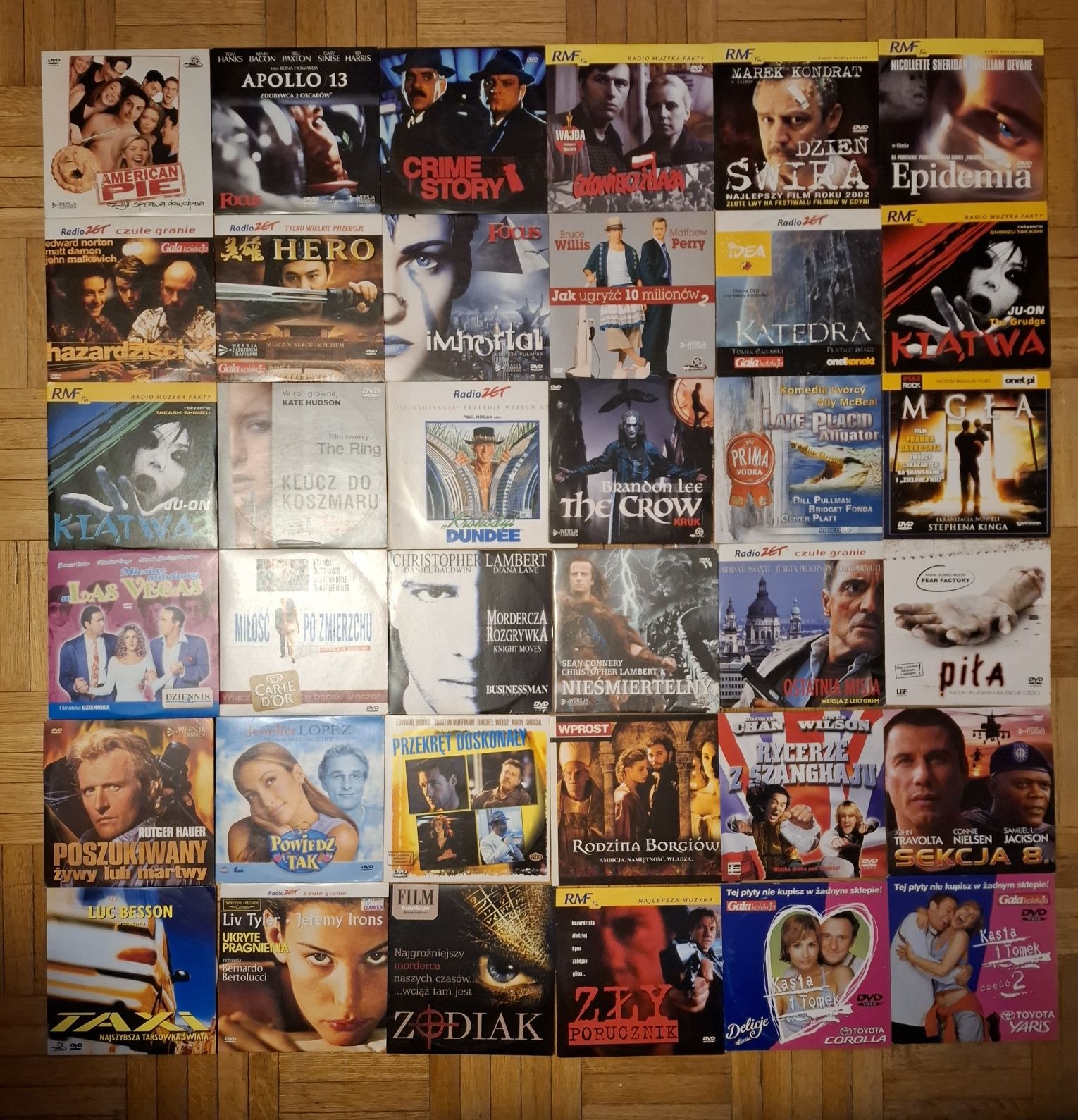 Zestaw 36 filmów dvd
