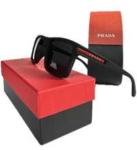 Prada okulary czarne przeciwsłoneczne męskie Polaroid