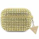 Etui Guess Rhinestone Triangle Charm na AirPods Pro - złote
