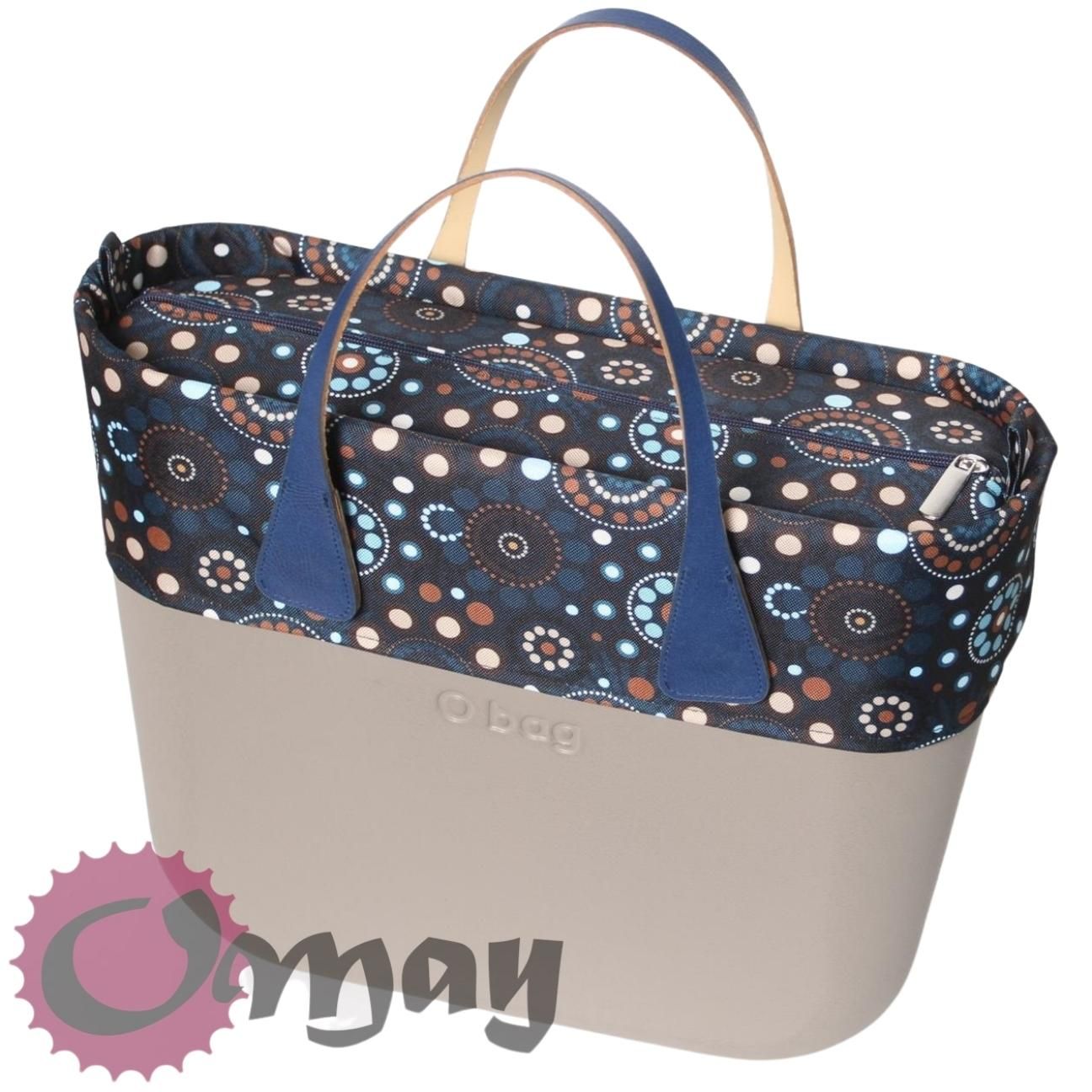 Granatowy organizer do OBAG STANDARD +OPASKA chocomay 2 kieszenie OMAY