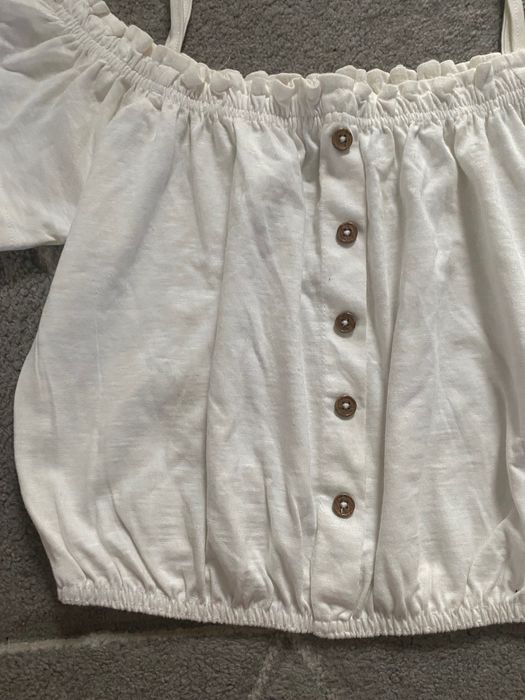 śliczna biała letnia bluzka r. 134/140