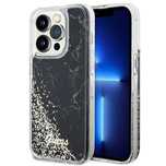 Etui Guess Liquid Glitter Marble Na Iphone 14 Pro - Czarne
