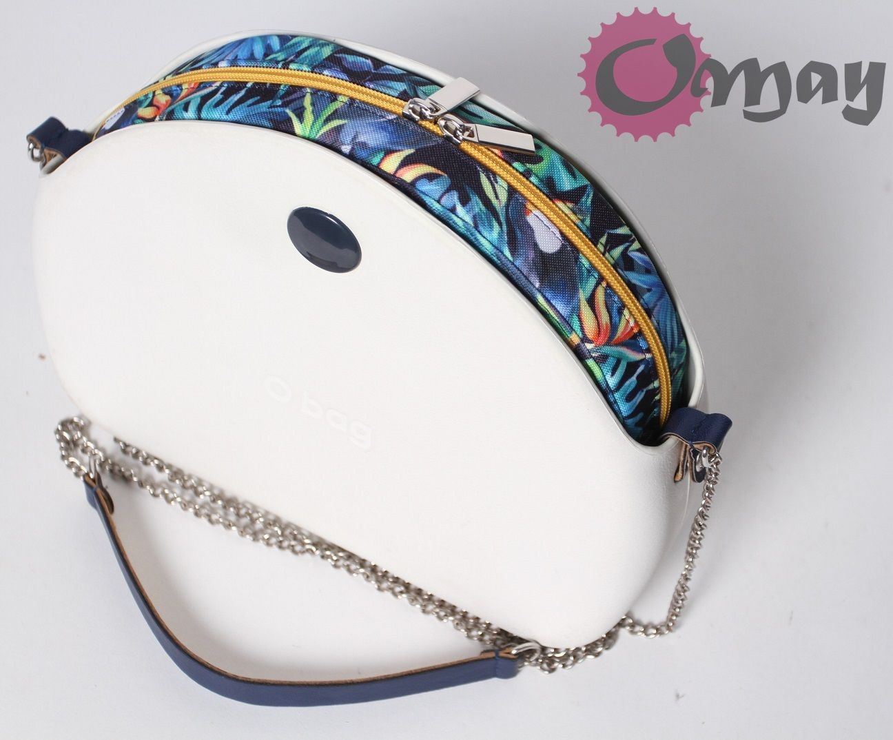 Granatowy organizer do OBAG MOON LIGHT tukany żółty 2 kieszenie OMAY