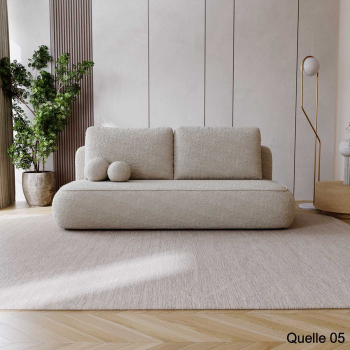 KANAPA rozkładana VEM sprężyny bonell sofa tkanina boucle