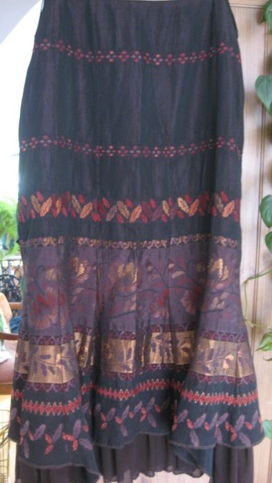 Brązowozłocista spódnica, wesele, komunia... 38/40 M/