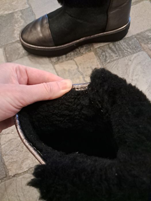 Женские кожанные зимние сапоги,  38