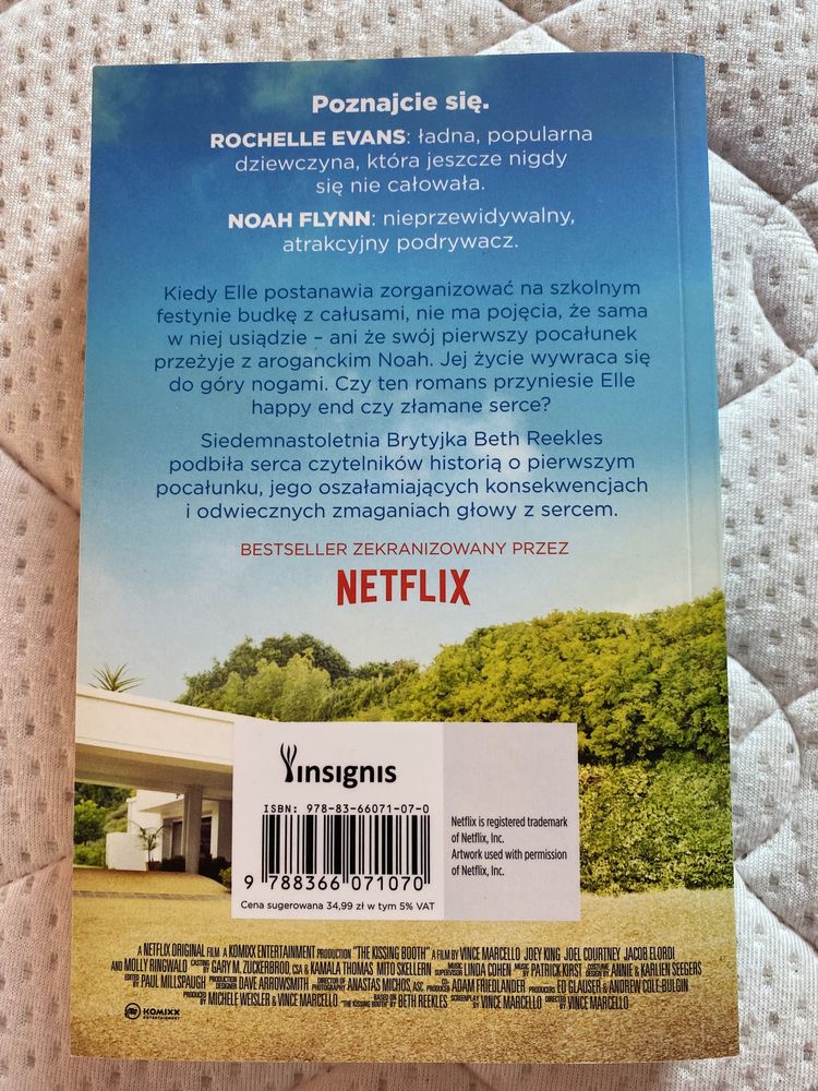 Książka The kossing booth Bestseller zekranizowany na Netflix