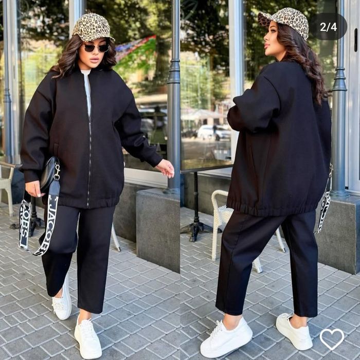 Косухи  шкіряна графіт та чорна джинсові 2 шт, кашеміровий бомбер