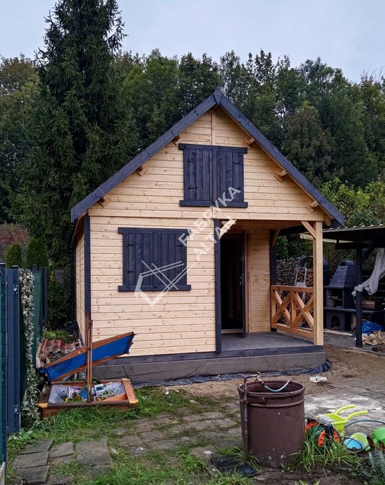 Domek drewniany, letniskowy, domki, ogrodowy, 4x6 FOX II