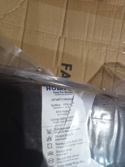 Luksusowy koc imitacja futra firmy Homfine 150x200cm