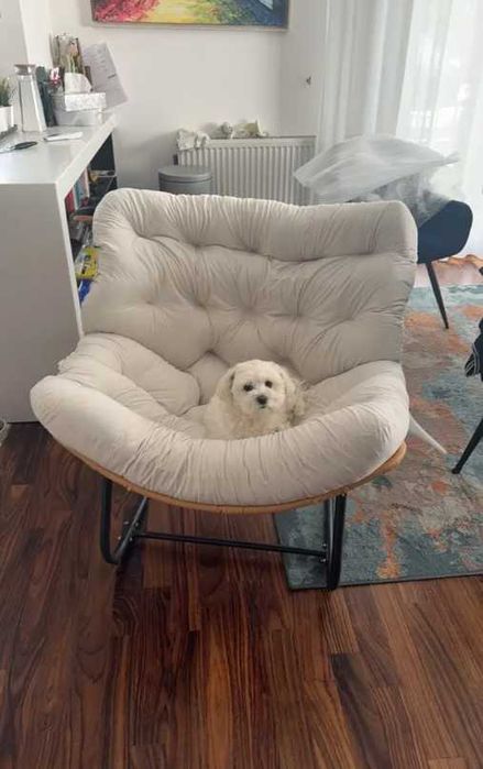 Luksusowe Krzesło bujane Super wygodne idealne do salonu tarasu ogrodu