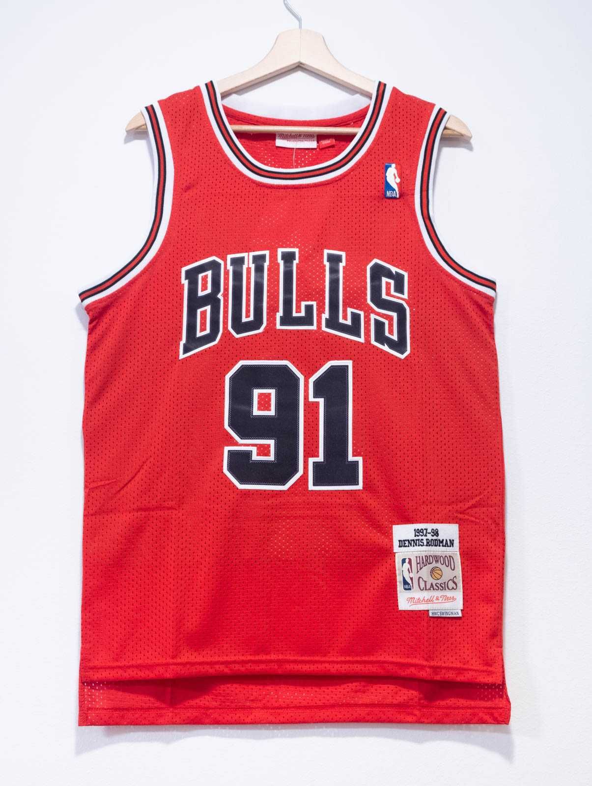 Koszulka NBA, koszykówka, Chicago Bulls, Rodman, czerwona, roz S, nowa