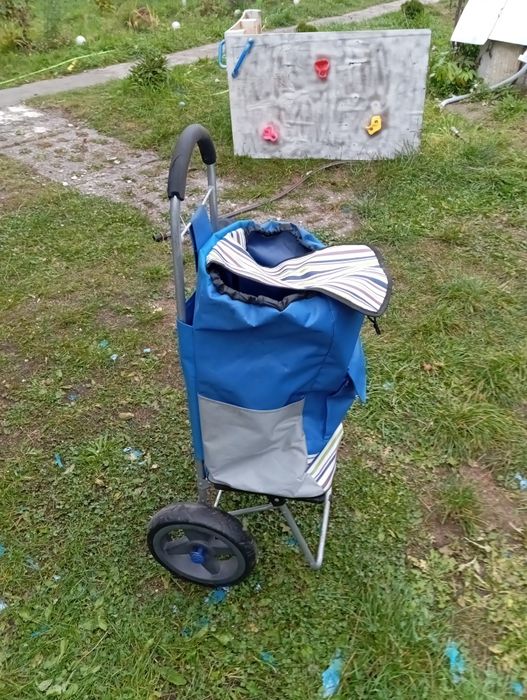 Wózek na zakupy z dużymi kołami (dorabiane)