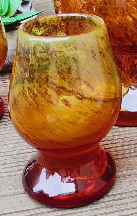 Komplet z dzbankiem szkło Horbowy, połowa lat 70-tych