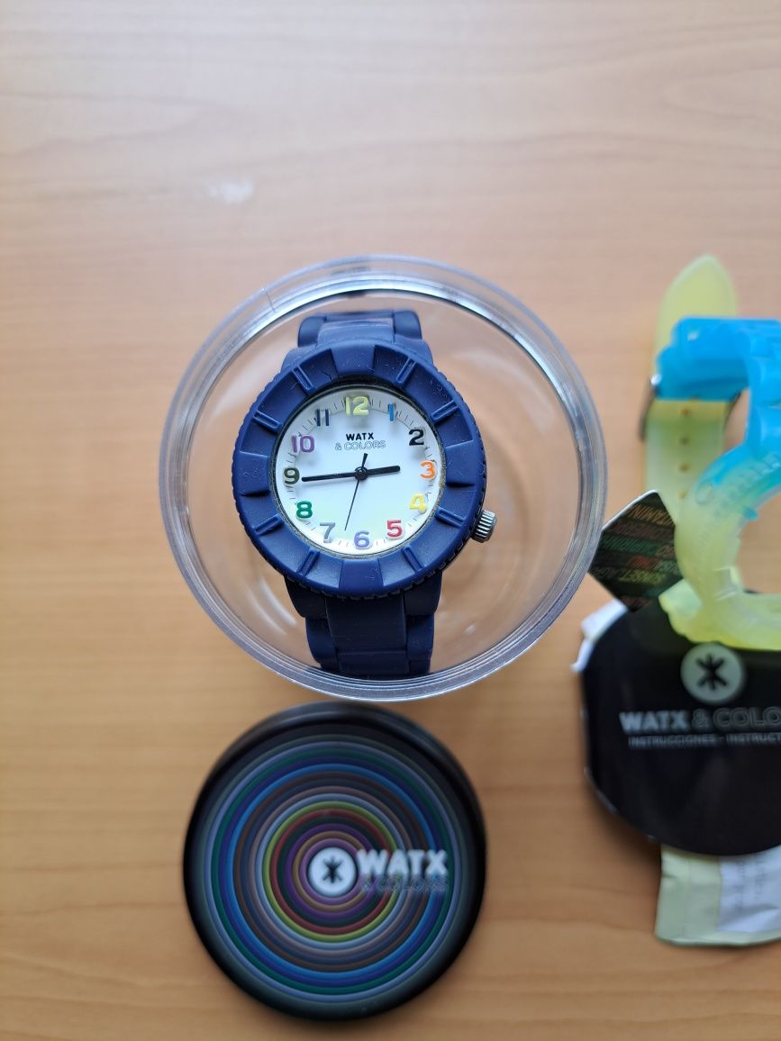 Watx&Colors relógio analógico - 2 braceletes, caixa e talão