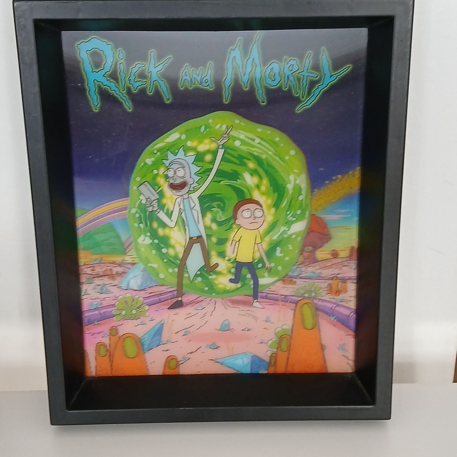 Rick and Morty . plakat z soczewkami 3D w ramce.
