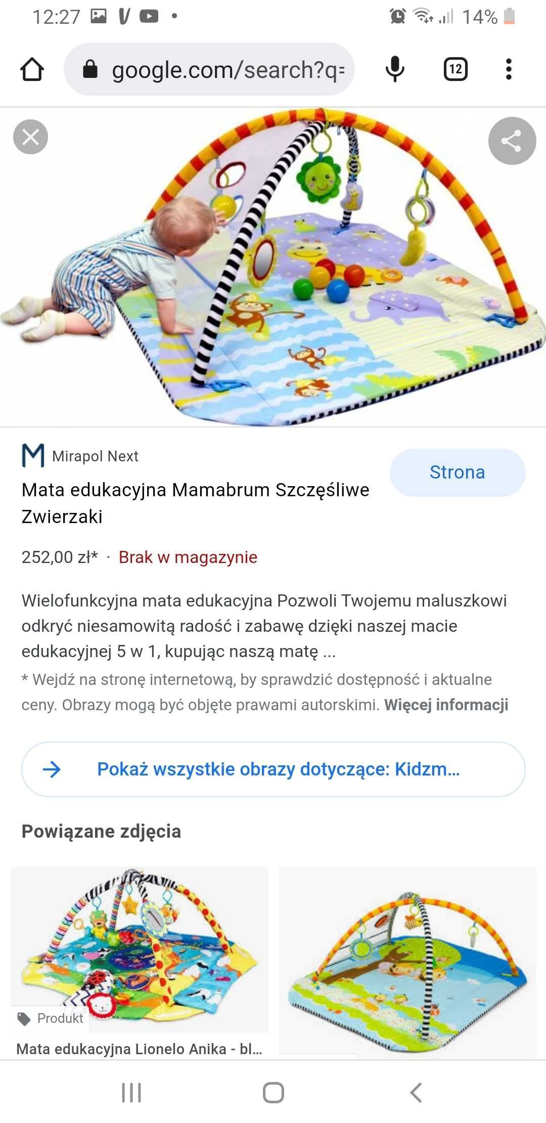 Mata edukacyjna niemowlęca szczęśliwe zwierzaki