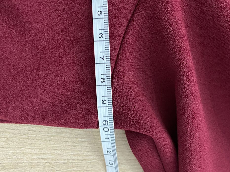 Miki rozm 48 4XL bordowa sukienka bawełna krótki rękaw kieszenie