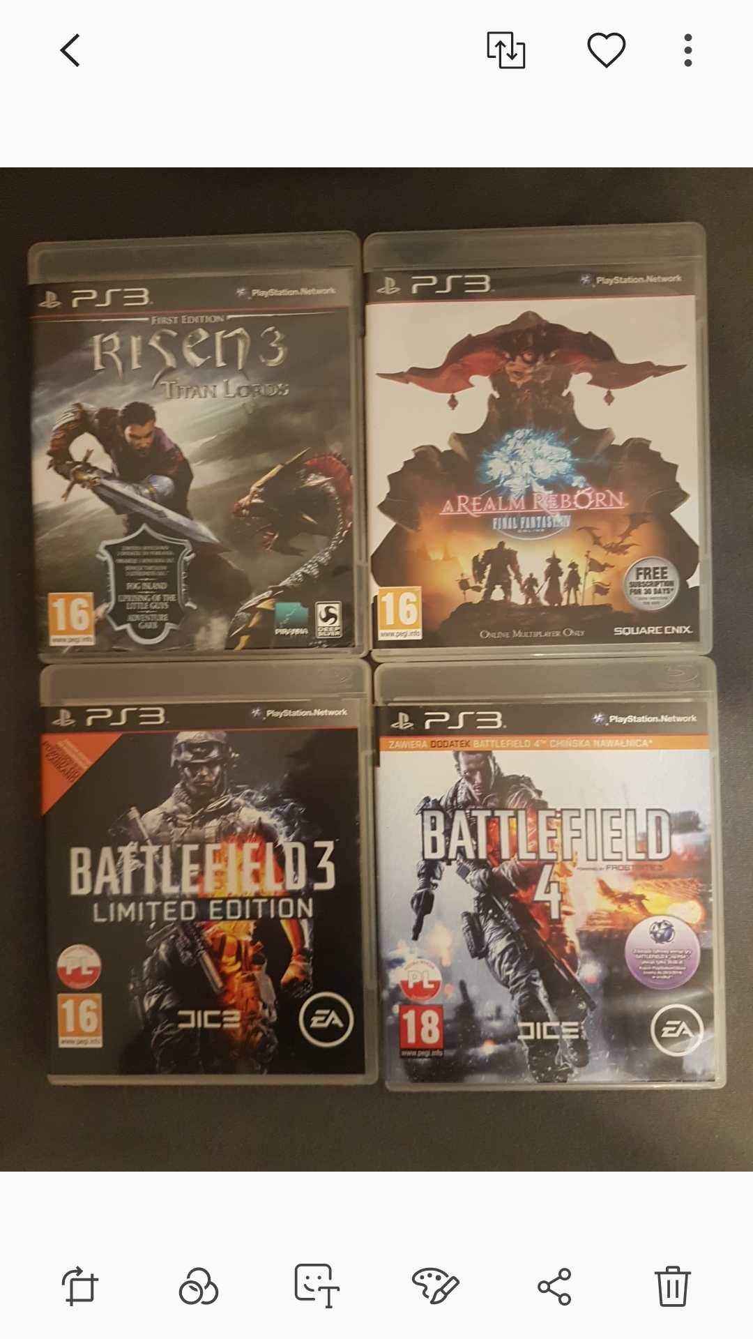 Konsola PS 3 Gry na konsole PS 3 Zestaw 4 sztuk