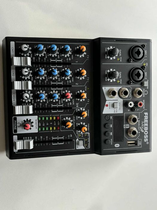Mikser audio 4-kanałowy z Bluetooth i USB Audio