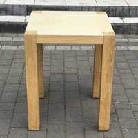 Stół drewniany do kuchni jadalni dąb japandi styl skandynawski
